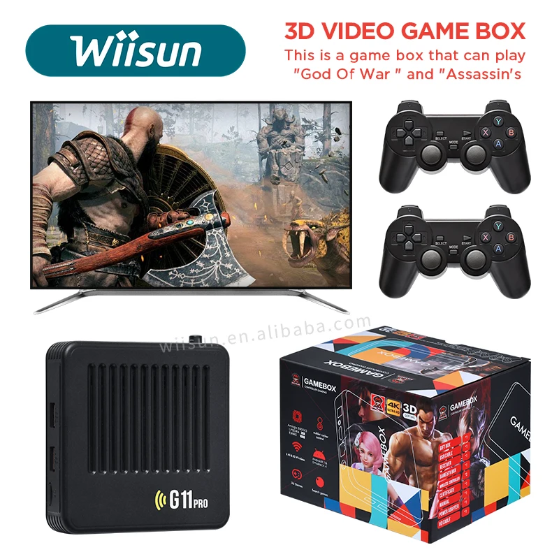 Вы рабо G11 Pro игровая коробка 4K HD выход классический ретро игровой консоли 10000 игры ТВ с функцией Wi-Fi видео Игровая приставка для PSP/N64