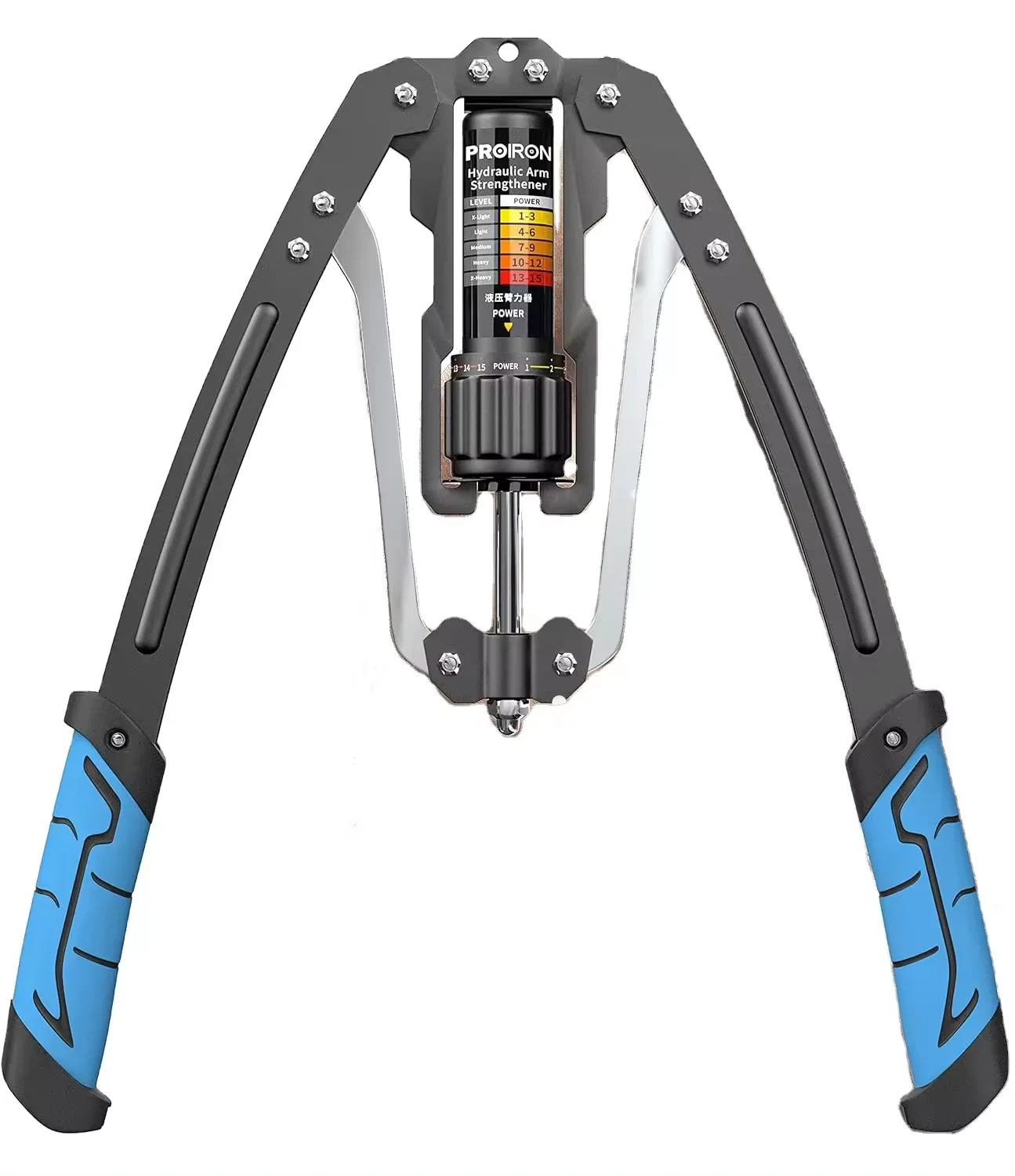 PROIRON Strength Workout Adjustable Stainless Steel Hydraulic Arm  Strengthener for Unisex Home Gym Use