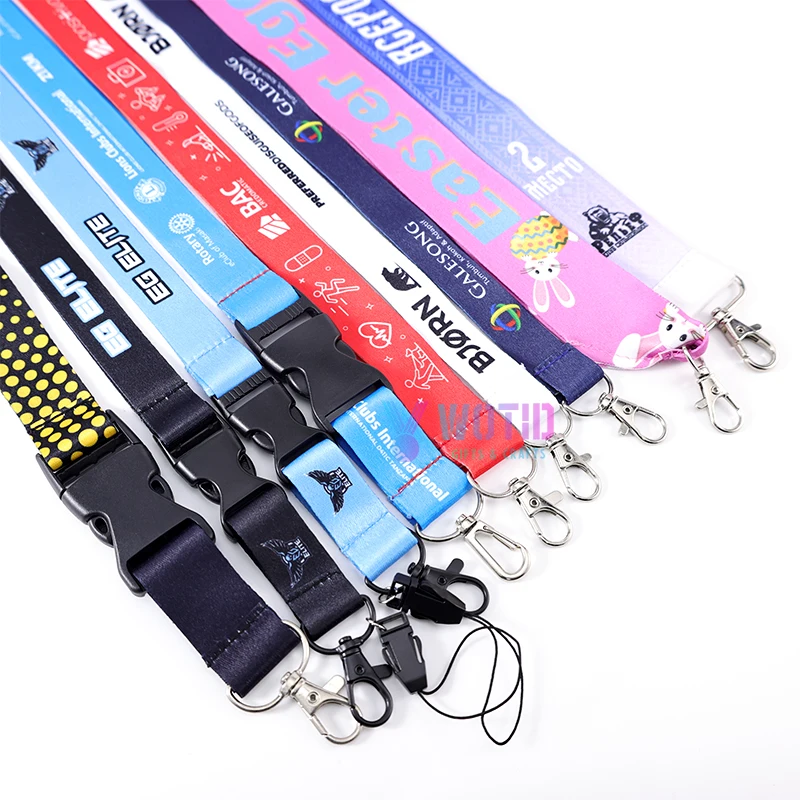 Pulseira Promocional Personalizada em Poliéster, Alça Trançada com Logo Personalizado, Pulseira para Cartão de Identificação, Suporte para Crachá, Chaveiro