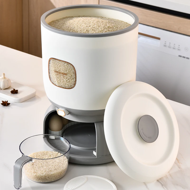Loaded Rice Box Kworld Hot Rotating Rice Dispenser Kitchen Storage Container Box For ...