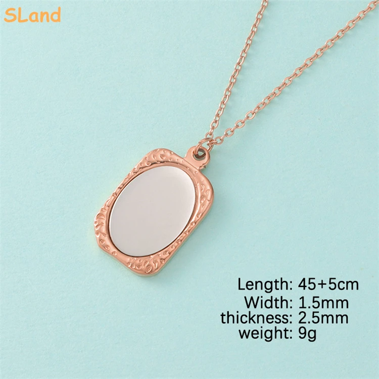 Sland Jewelry Supplier Wholesale Custom Engrave Picture Pendant Dainty