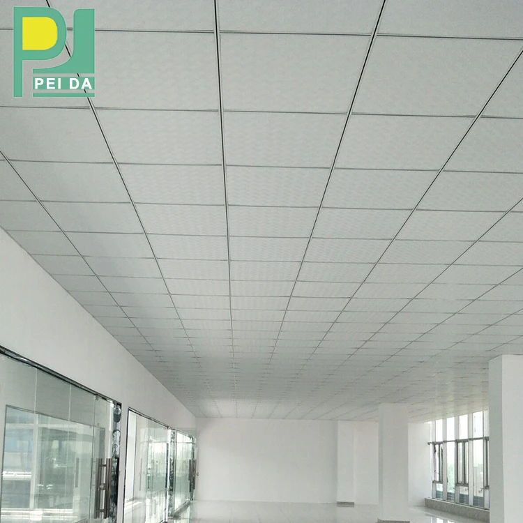 Vinyl Plasterboard 2x2 8 Mm PVC Laminated Gypsum Ceiling Tiles