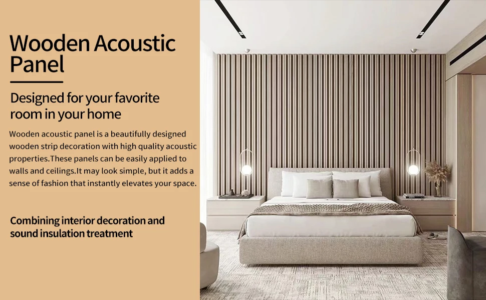 Modern 3D White Oak Fluted Acoustic Wood Slat Wall Panel Sound Absorbing Interior Wall Decor for Hotel & Hospital Ceiling Wall factory