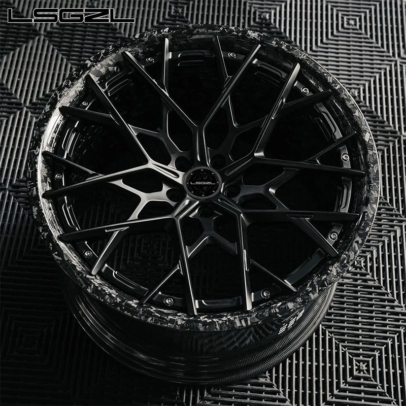 LSGZL Carbon Fiber Forged Alloy Wheels15-24 26 Inch Wheel Forged Aluminium  5x114.3 5x130 6x139.7 Wheels Inch Wheels Rims