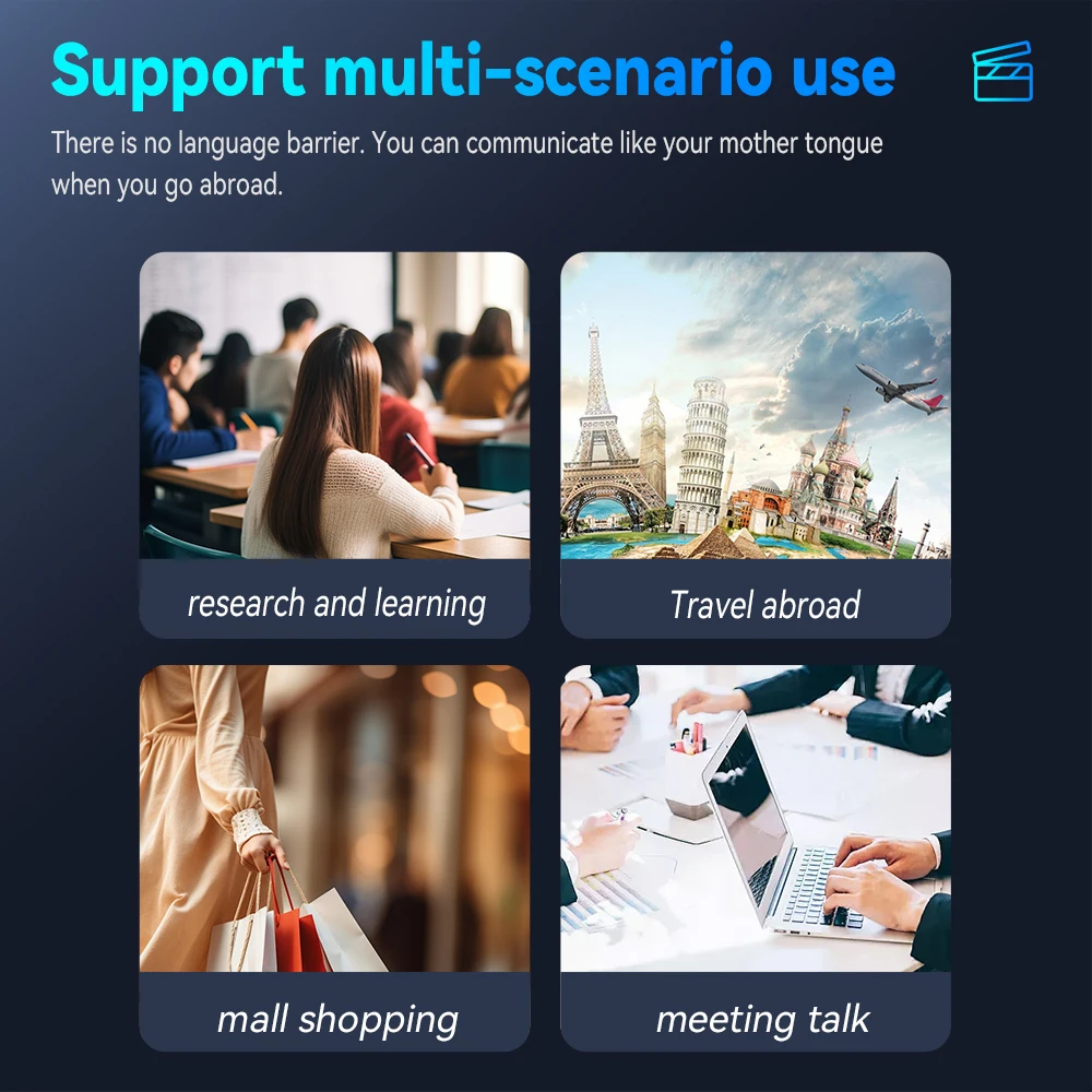 VORMOR A50 Smart Translator Device 4G AI Voice Real Time Language Translator Device Japanese Korean Translator