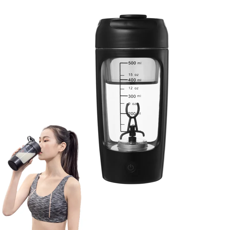 Upgraded Tritan Protein Mixer Cup USB Recharging 450ml Bpa-free Electric Shaker Bottle For Outdoor Sports Gym Fitness