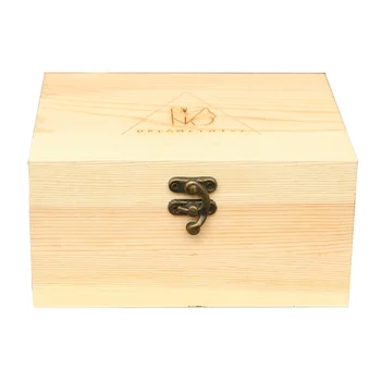 Wooden Storage Boxes with Lock and Keys Vintage Wood Decorative Box for Keepsakes