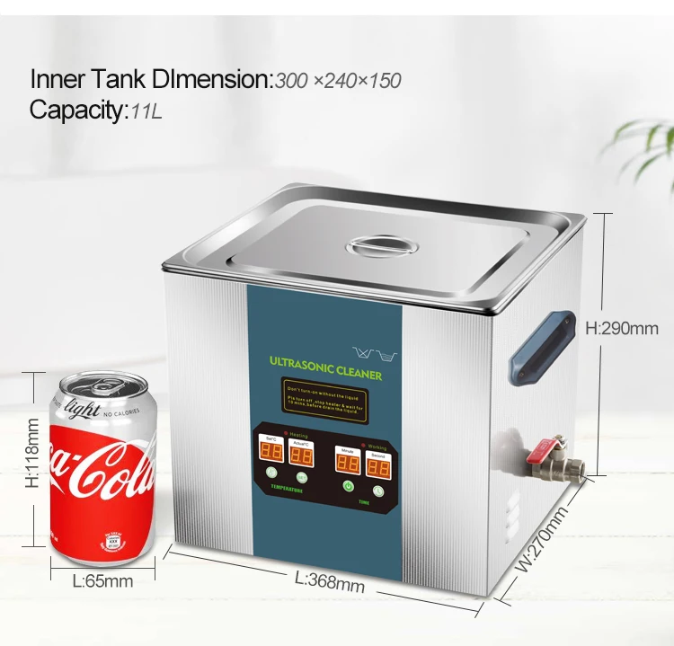 Factory Hotselling 0.5l 0.75l 1.3l 2l 3.2l 4.8l 5l 6.8l 11l Digital Ultrasonic Cleaner with Heater Timer MCU Sweep