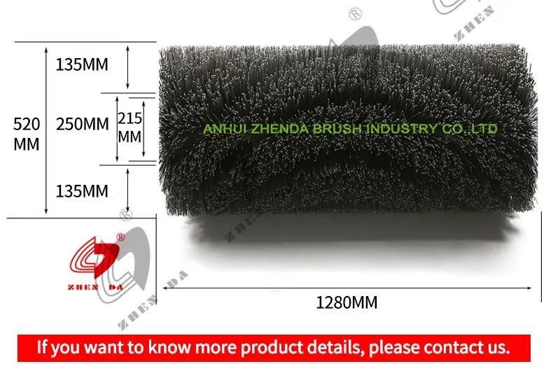 PP Material Dulevo 3000 Road Sweeper Broom With Moplen Tube
