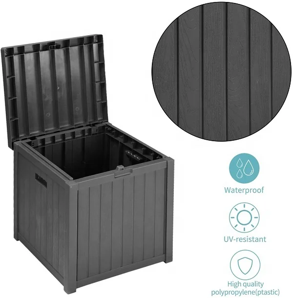 Wooden Style Garden Plastic Outdoor Storage Box 195l Buy Garden