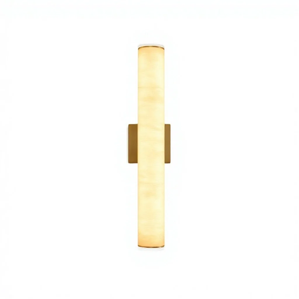 Light Luxury High-end All-copper Onyx Wall Lamp Modern New Chinese Style Long Strip Design for Living Room