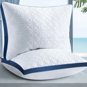 Double Piping Gusset Design Rest Pillows Breathable Down Alternative Gusseted Pillow