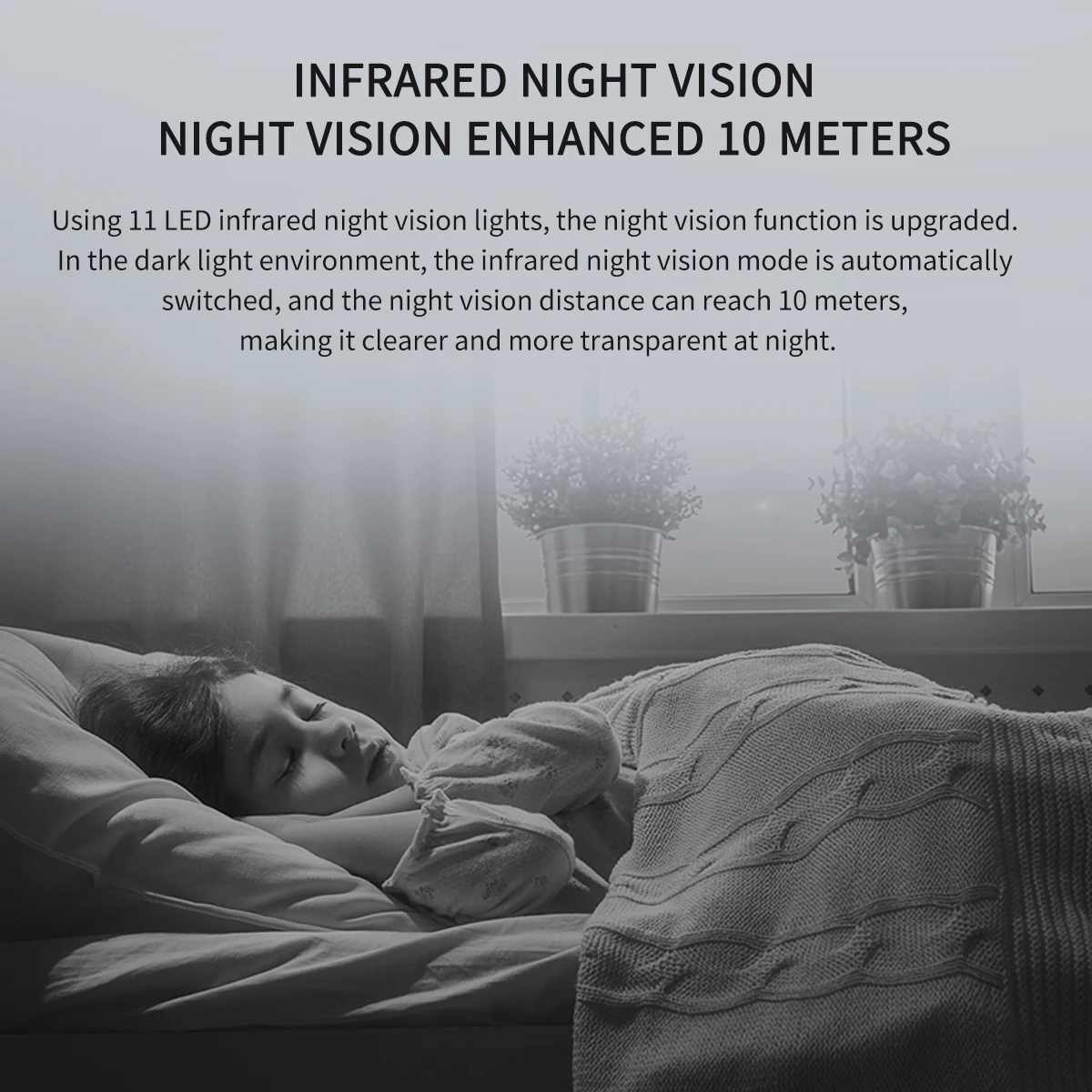 1080P HD Night Vision Camera, Indoor Outdoor Waterproof Wifi Home Security Mobile Phone Remote Monitoring Camera