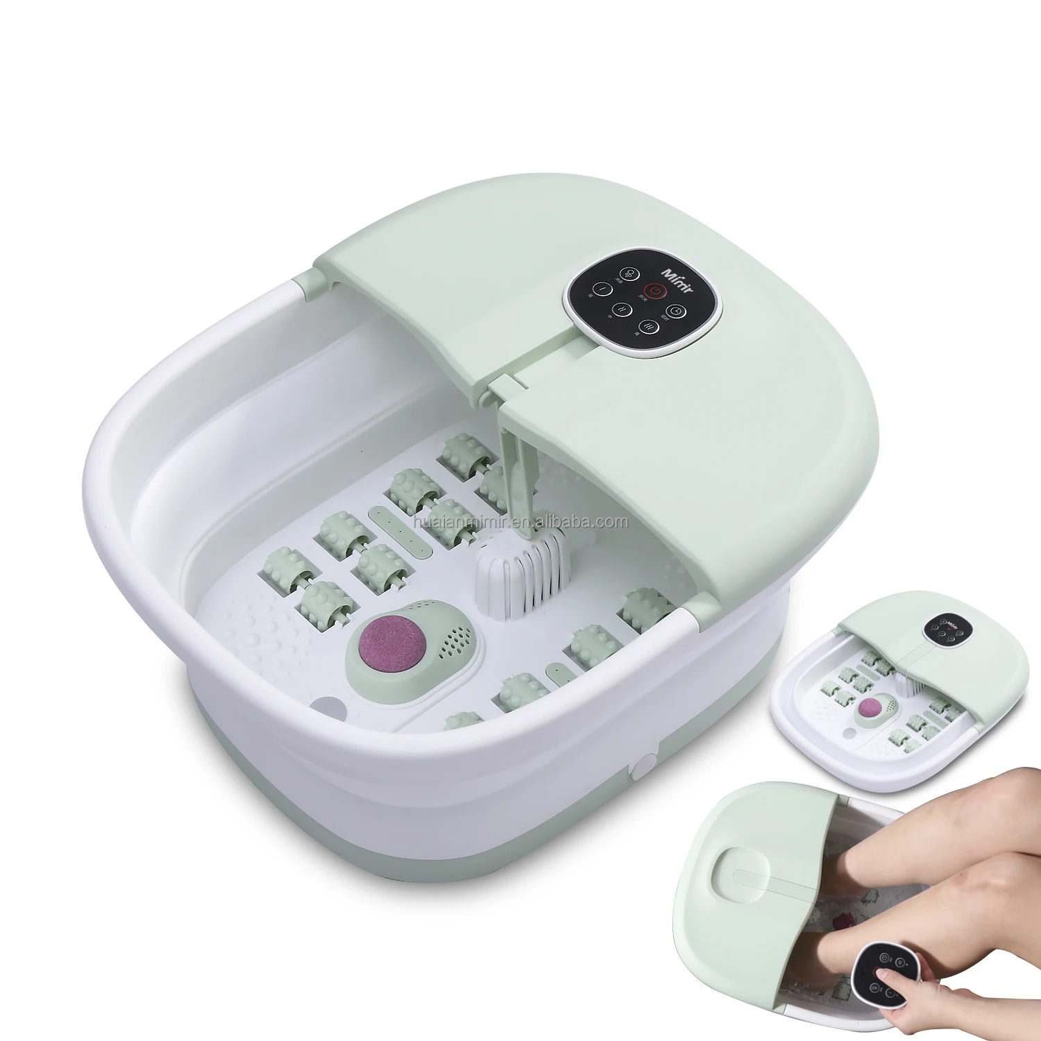 Foldable Foot Spa Bath Massager Machine With Water Shiatsu Massage and  Heated Oxygen Bubble Massage Roller Machines
