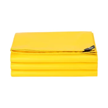 Hot selling foldable Yellow Waterproof Heavy duty Pvc Tarpaulin for Tent Truck Cover Fabric Woven