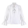 Puff sleeve shirt in white