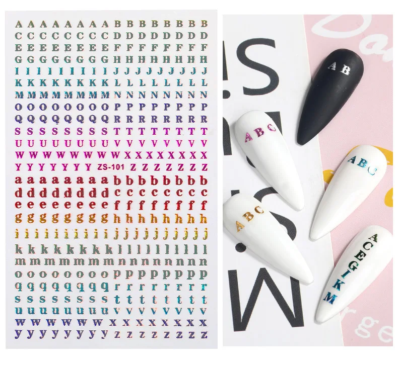 Wholesale Women'S Simple 12-Color English Alphabet Fluorescent DIY