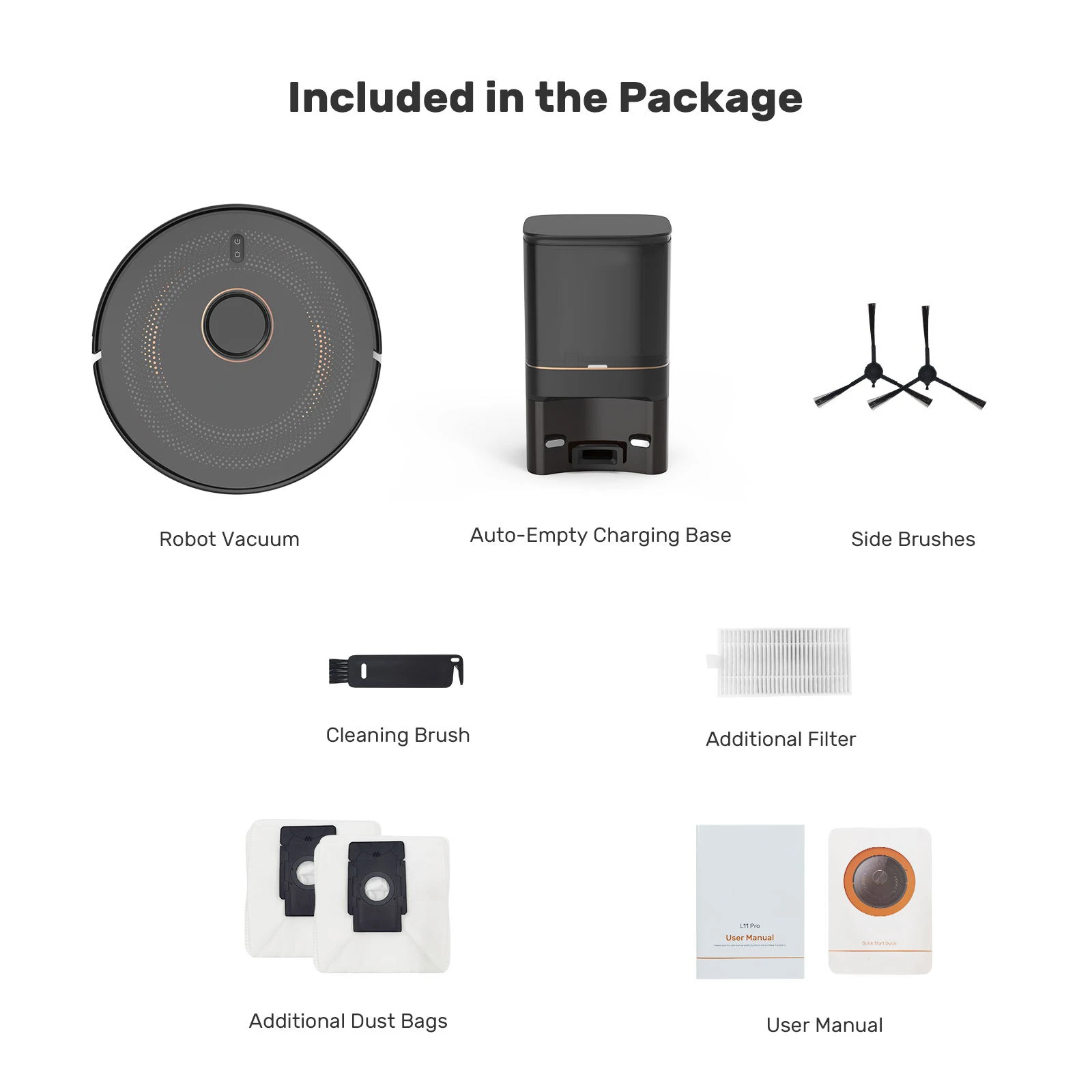 M11 Pro Selfemptying Robot Vacuum 2700pa,Empties Itself For 70 Days