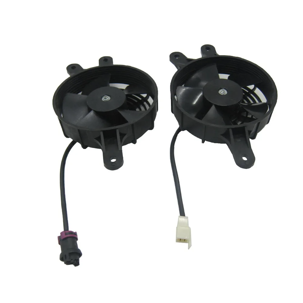 2pcs of Fan Assy for Linhai Hytrack 260cc 300cc Cooling Radiator Common Plug and Waterproof Plug Motorcycle Parts