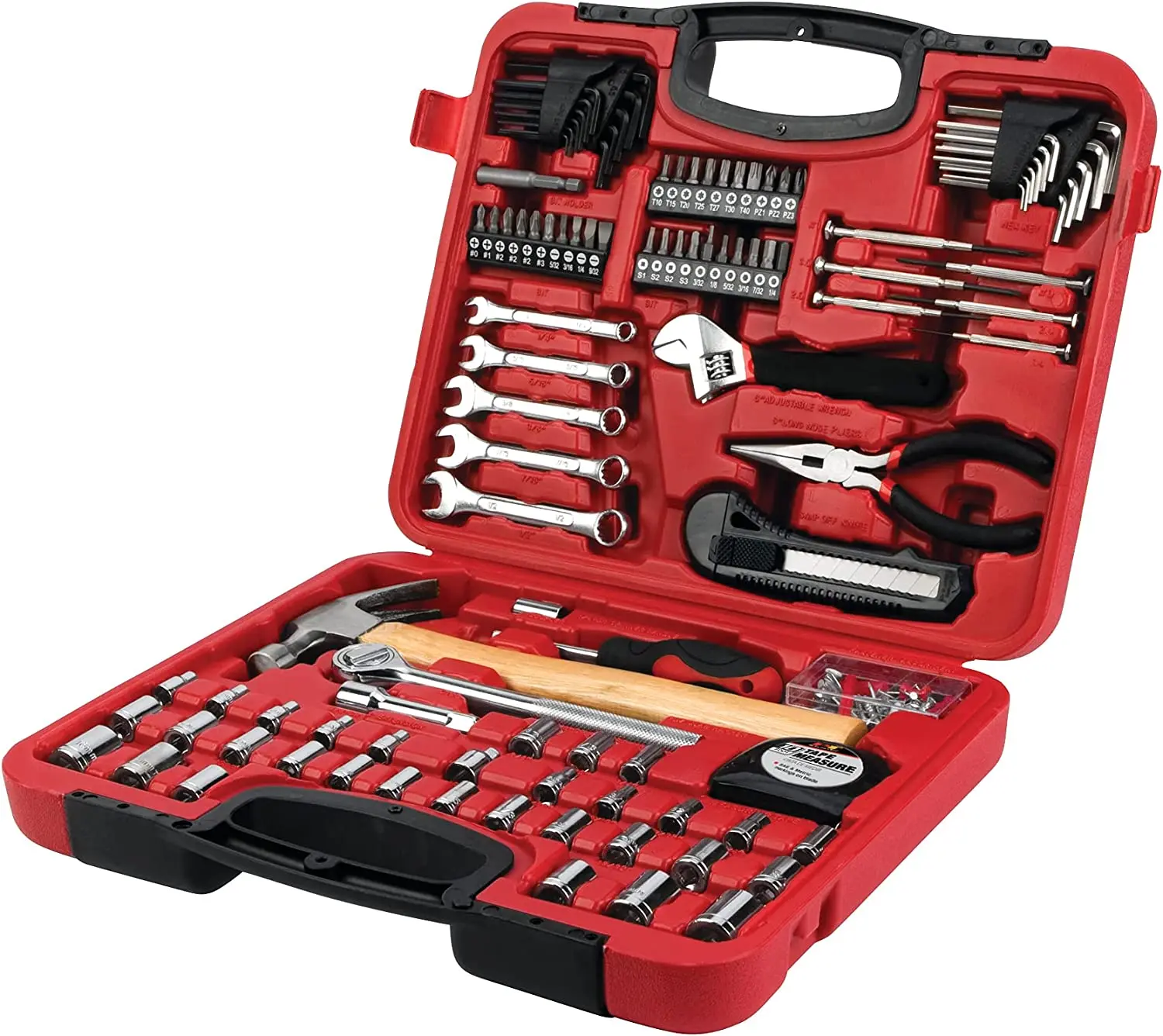 107pcs Households And Car Tool Set Wrench Tiers Screwdriver Manual Tool 