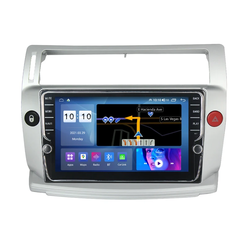 Carplay Android Screen 2005 2006 2007 2008 2009 For Citroen C4 C-Triomphe  C-Quatre Multimedia Player Audio Radio Stereo GPS Unit