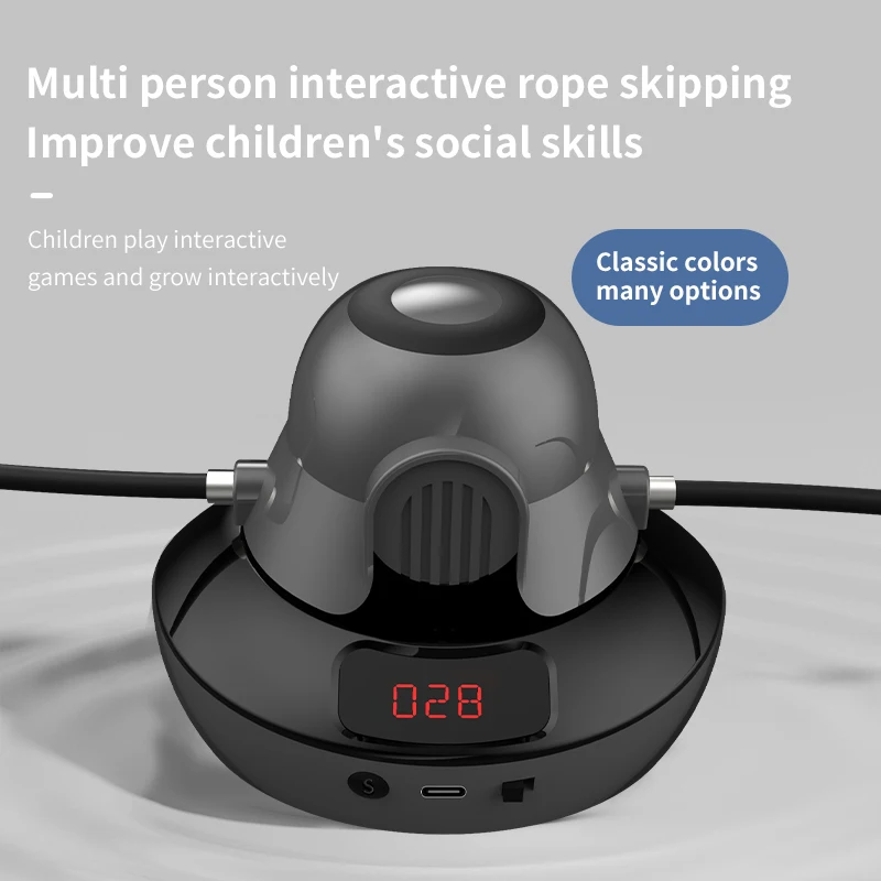 Adjustable Speed Smart Automatic Electric Skipping Machine Kids Counting Jump Rope Intelligent Electronic ABS Skipping Rope