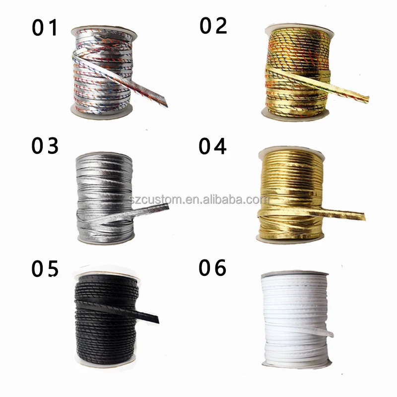 White Satin Silky Flanged Satin Piping Polyester Cord For Garment Edge