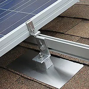 OEM Waterproof Shingle Roof Solar Mount L Foot Solar Mounting Rail Tile Roof Flashing Kit Solar Roof Mount