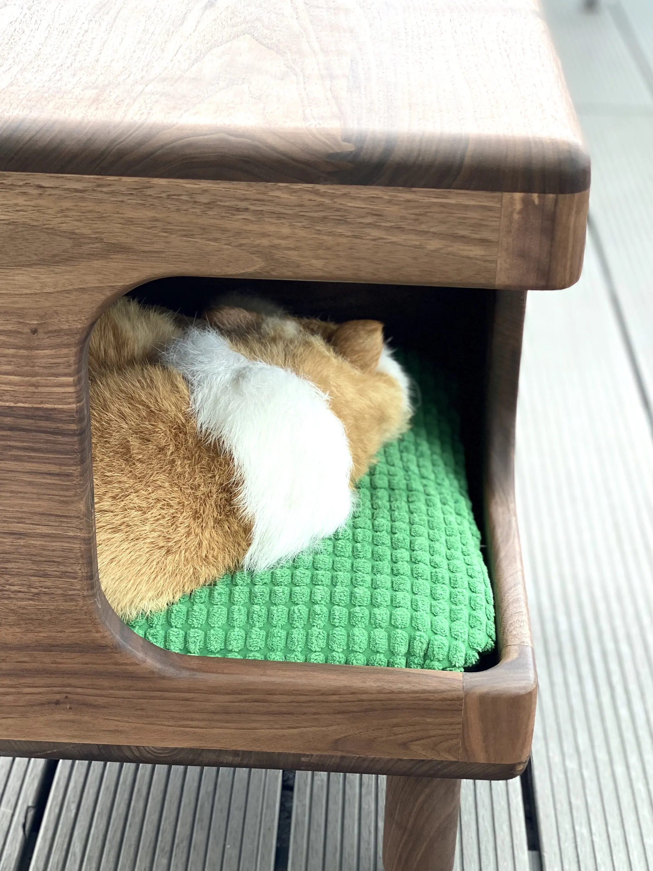 Custom Wooden Cat House Indoor Cat Kennel Cage Hotel Wood Side Table