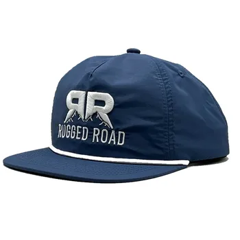 5 Panel Unstructured Custom 3d Embroidery Nylon Snapback Hat Neon Breathable Navy Snapback Baseball Caps