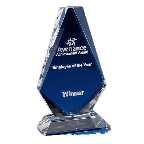 Brand New Product UV Printed K9 Glass Obelisk Award Creative Design Laser Engraved Crystal Trophy for Business Souvenir Gifts