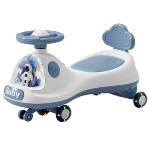 Hot Selling 360 Degree Rotation Flashing PU Wheels Children Exercise Ride on Wiggle Car Baby Drive Swing Car Children for Kids