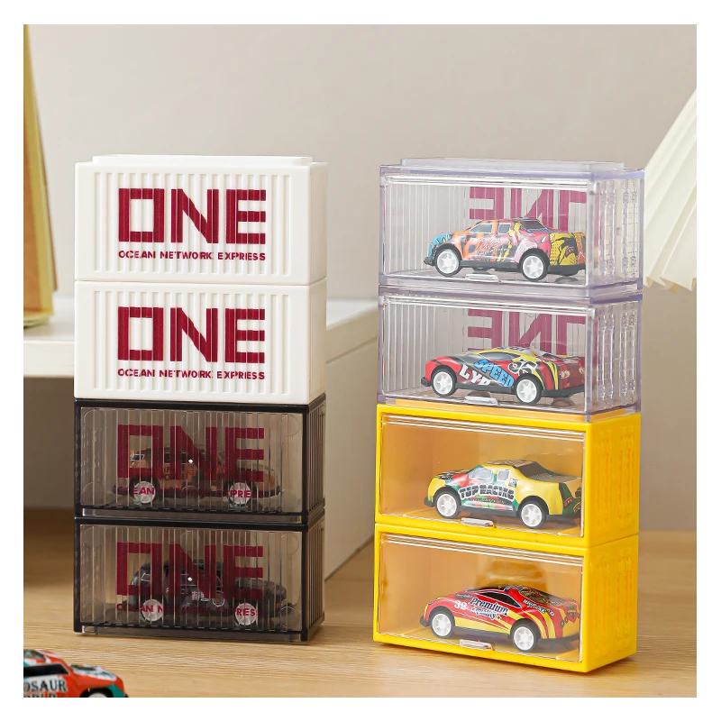 Produktbild von 10x Model Car Display Case – 1:64 Maßstab, Durchsichtiger Deckel, Stapelbar – Für Sammler & Auto-Enthusiasten
