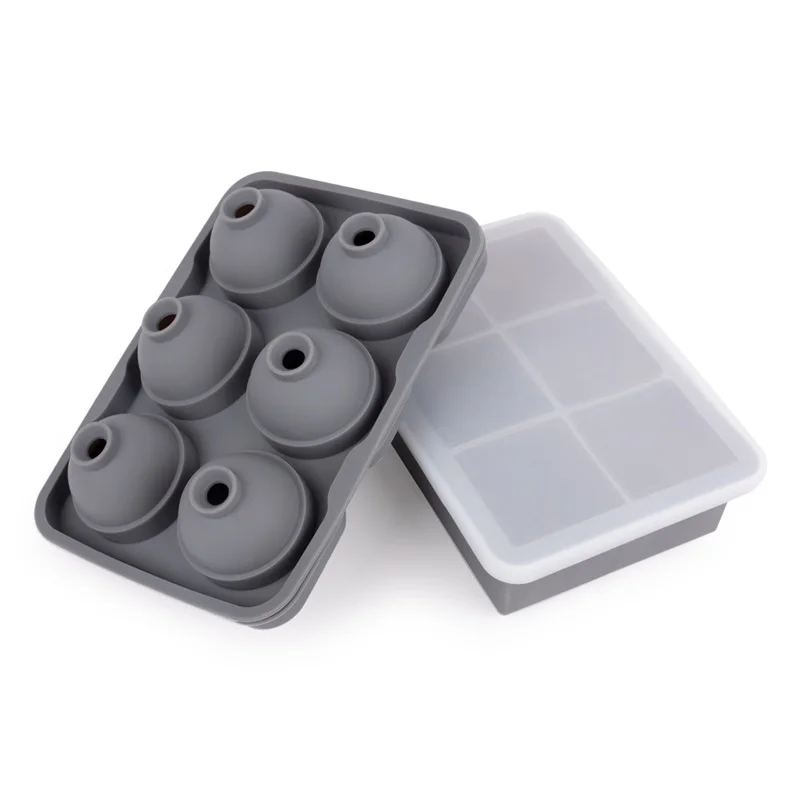 Flexible Silicone Ice Cube Trays 4 / 6 / 8 Square Cubes per Tray Ideal for  Whiskey Cocktails Soups Baby Food and Frozen Treats - AliExpress