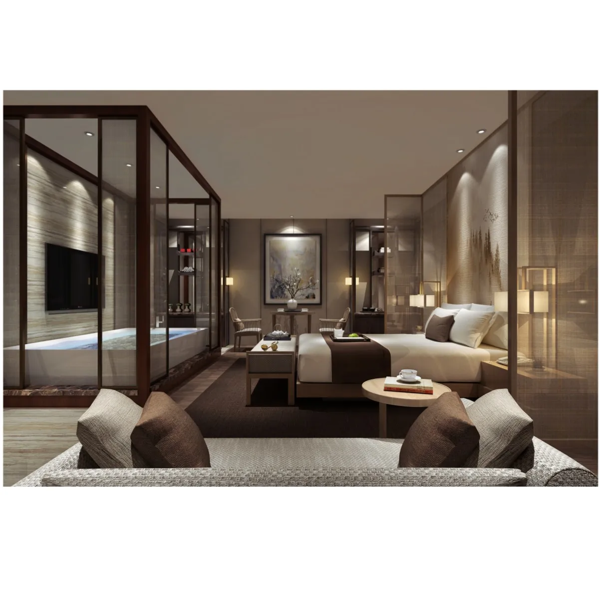 Индивидуальная 3 4 5-звездочная кровать мебель для гостиничных номеров набор мебели из массива