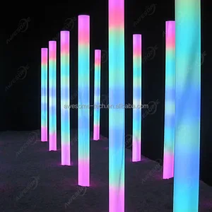 Modern Decorative Stage Colorful Light Plastic Remote Controlled Led Tube Light with Base