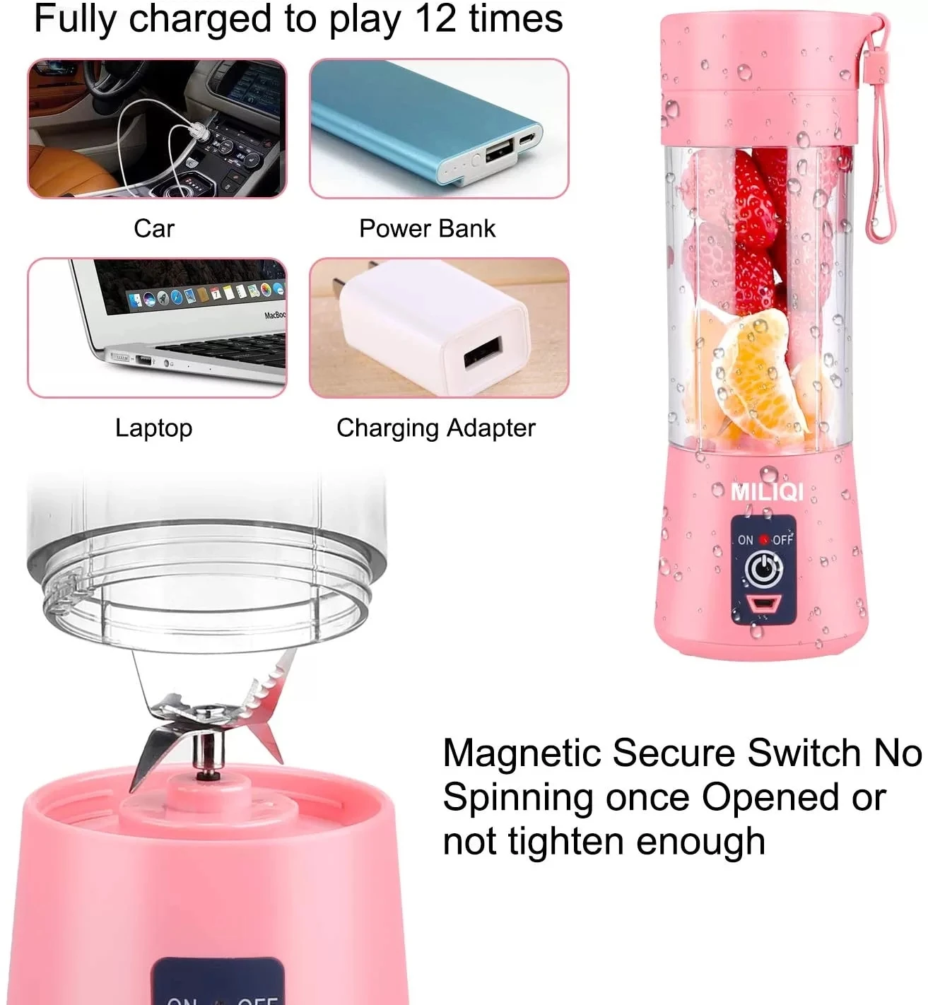 New Product Ideas 2021 Outdoor Mini Blender Machine Juicer Plastic Bottles Kitchen Appliances