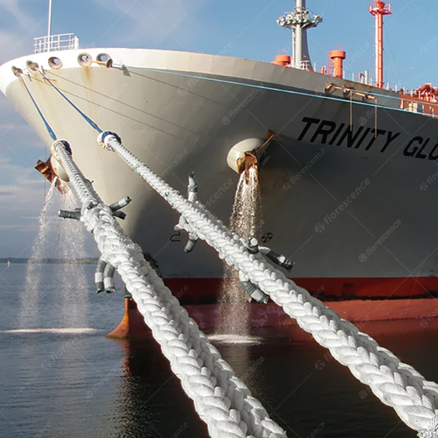 20mmx220m Nylon Rope 8 Strand Polyamide Mooring Rope With Class Certificate