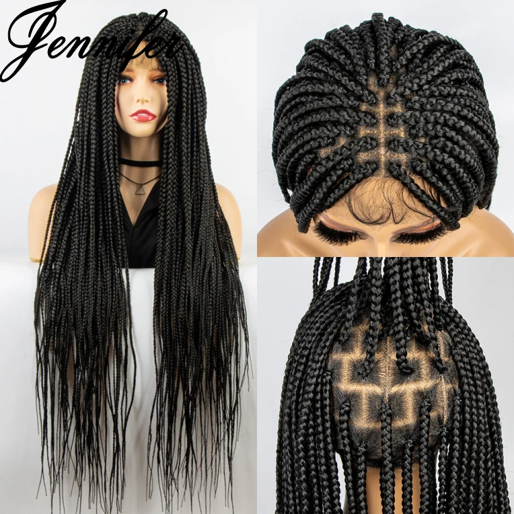 Jennifer Synthetic Full Lace Wig Braided Wigs For Black Women Crochet