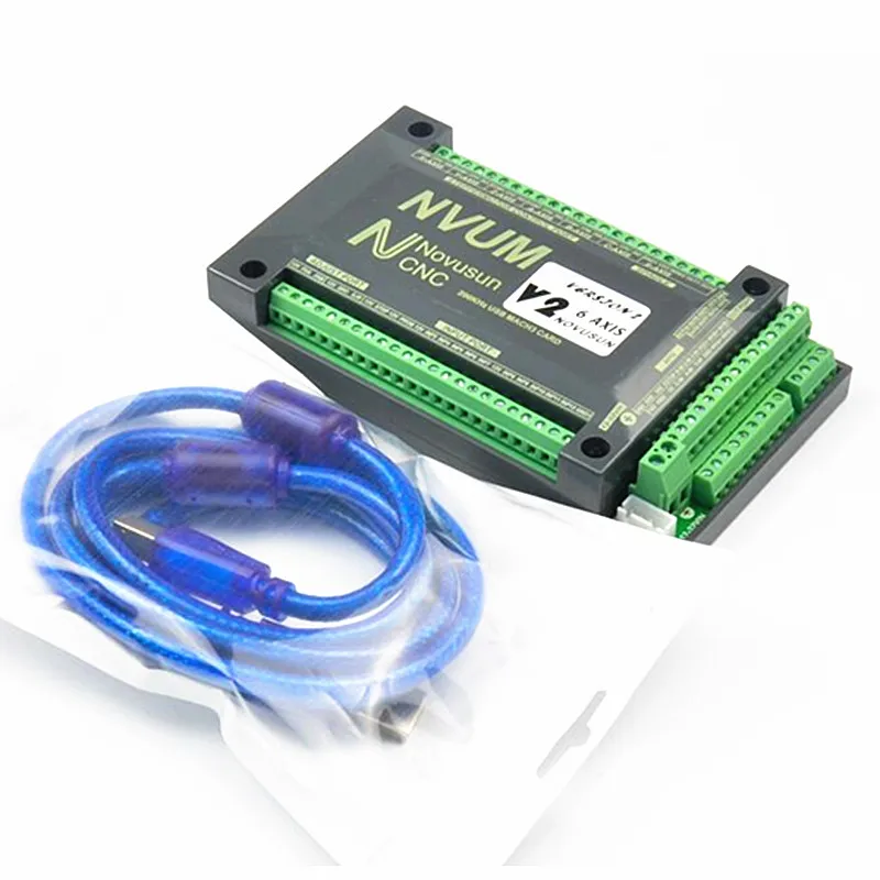 NVUM 4 Axis Mach3 USB Card 300KHz CNC Router 3 4 6 Axis Motion Control Card Breakout Board for DIY Engraver Machine
