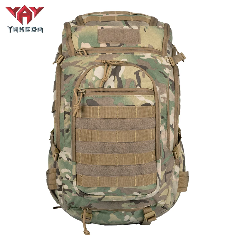 YAKEDA 55L Tactical Backpack Camo - Waterproof Molle Hiking Bag