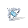Ocean blue pear cut