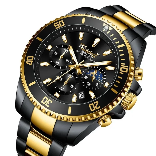 WISHDOIT Men's Luxury Wrist Watch Chronograph Sports