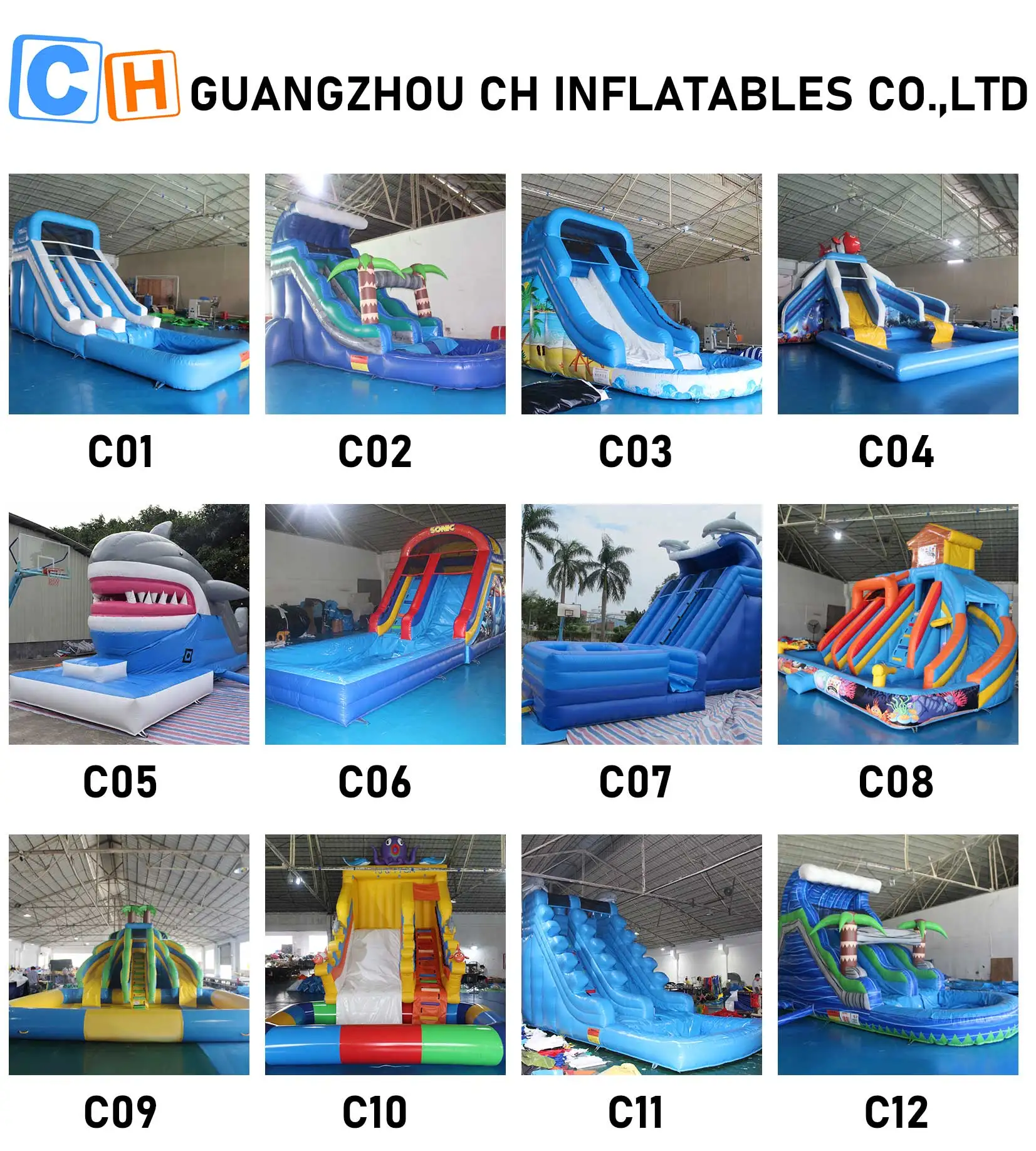 Hot Sale PVC Inflatable Bouncer Big Water Slide with Pool for Inflatable Theme Park supplier