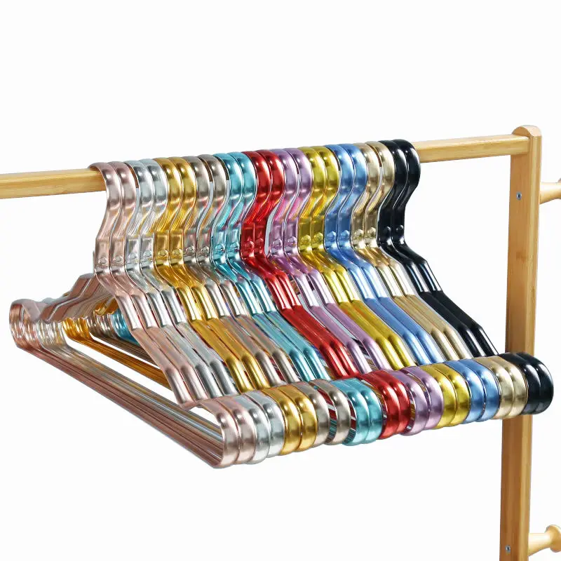 Aluminum Alloy Hangers Adult Seamless Clothes Hanger Nonslip Metal