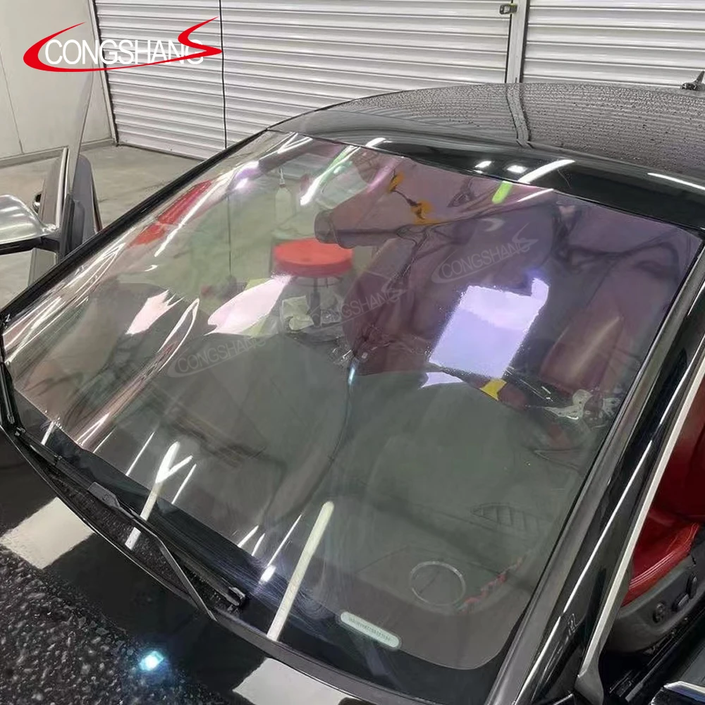 Sunset Burning Sky Red Chameleon Tint Film For Car Window Pink 80 Nano