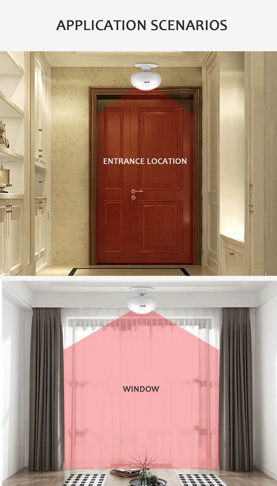 Hot sales curtain PIR sensor wireless detector smart home accessories