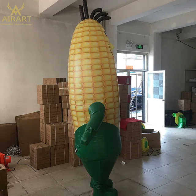 Custom Adult Size Inflatable Corn Mascot Costume for Agricultural Party Supplies