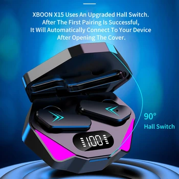 X15TWSイヤホンBluetoothワイヤレスヘッドフォン65ms低遅延イヤフォン