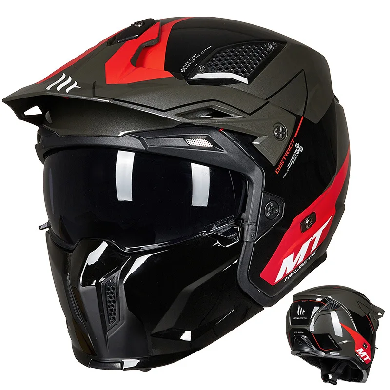 mt district helmet Jet / Trial SV S Solid A5 Matt Red Size L Sunglasses Automotive and exceptionally comfortable fit Helmet MT District S SV